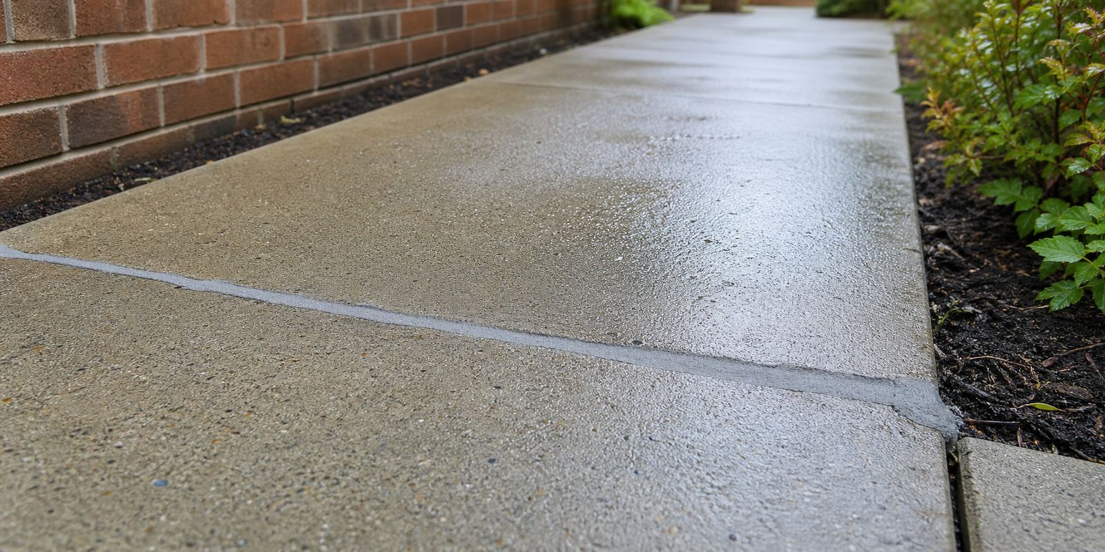 Residential concrete walkway surface repair